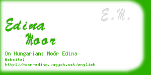 edina moor business card